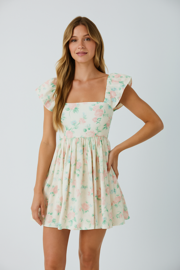 Floral Babydoll Summer Dress - Image 4
